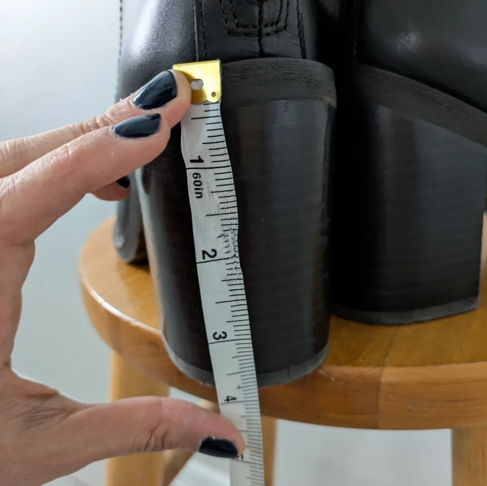 Franco Sarto Black Suede And Leather Knee-High Boots - Picture 8 of 8